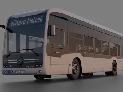 Mercedes eCitaro 2019 MID-POLY 3D model