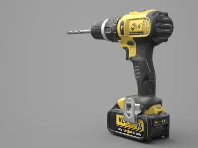 Game Ready Electric Drill  Low-poly 3D model