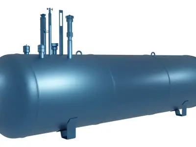 Industry Gas-Holders pack Low-Poly 3D model 3D model