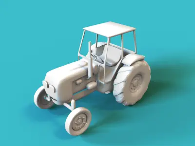 Tractor Low Poly 3D model