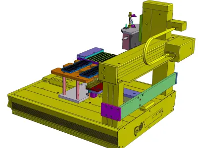 Automatic spacing tray loading machine 3D model