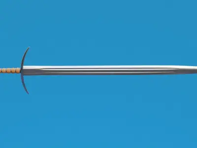 Bastard Sword Low-poly 3D model order