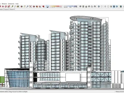 Sketchup Hotel K3 3D model