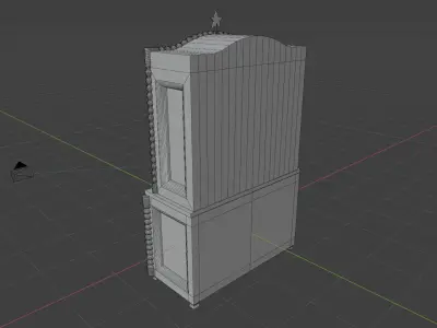 Gold Decorated Cabinet 3D model