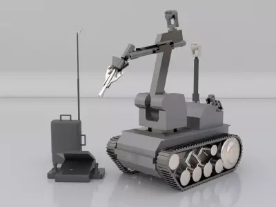 teodor explosive ordnance eod robot Low-poly 3D model