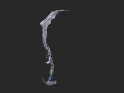 Machete Mid Poly Low-poly 3D model
