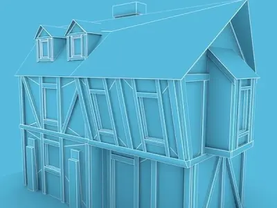 Medieval Building 29 Pumpkin Cottage Low-poly 3D model