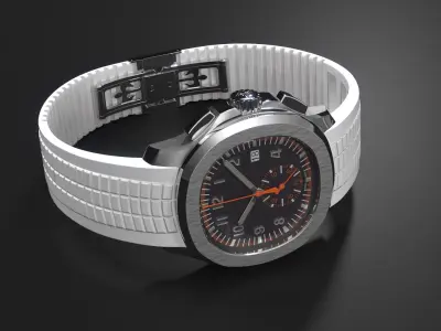 Luxury Wristwatch with Rubber Strap 