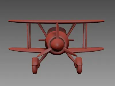 cartoon plane 3D model