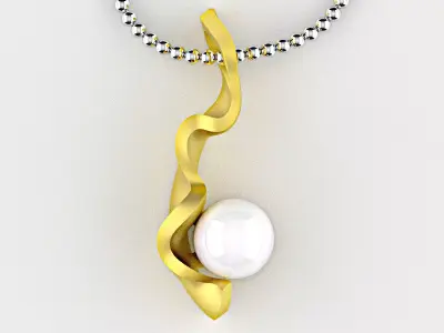 Pearl pendant 3D model