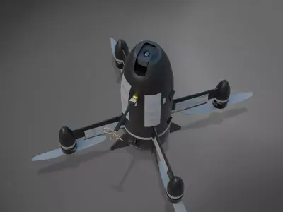 P1-Sun Ukrainian Interceptor Drone Low-poly 3D model