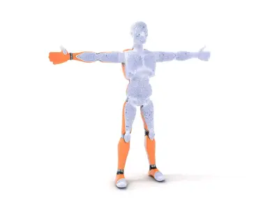 Orange Crash Test Dummy model pack Low-poly 3D model