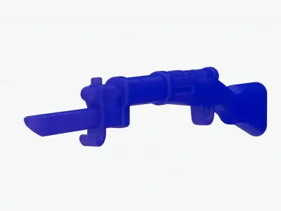 Lego detailed rifle toy gun Low-poly 3D model