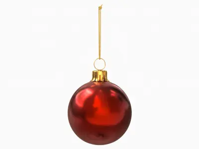 Red Glossy Christmas Ornament &amp;ndash; Christmas Decoration 3D model
