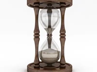 3D Hourglass Model with sand Low-poly 3D model