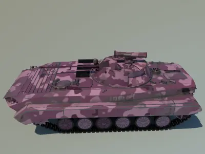 Pink BMP-2 Low-poly 3D model