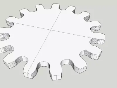 Gear wheel 15 teeth 15cm diameter modul 1cm 3D model