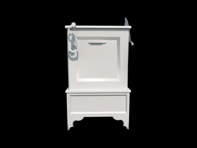 Gramophone cabinet Low-poly 3D model