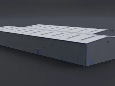 Warehouse 3 Low-poly 3D model