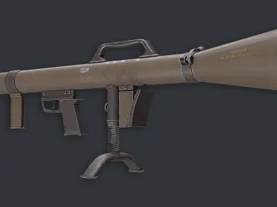 Rocket Launcher Game Ready 5   Low-poly 3D model