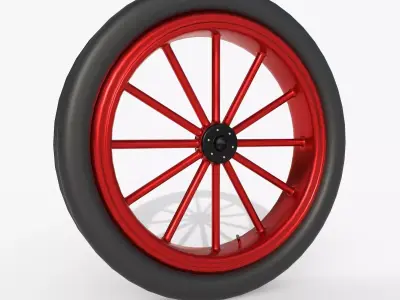 Spoke wheel 1910-1920 3D model