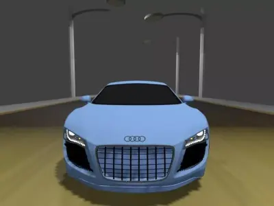 audi model car road Free 3D model