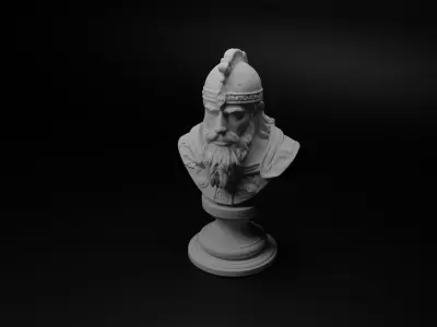 Celtic Warrior Bust Chess 3D print model purchase