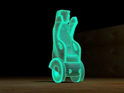 Wheel chair 3D model purchase