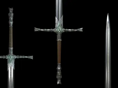 Sword Free low-poly 3D model 25
