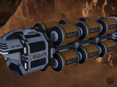 Tanker Sci-Fi Spaceship 3D model