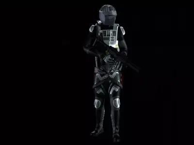 Robot Soldier - Assault Soldier Low-poly 3D model 24