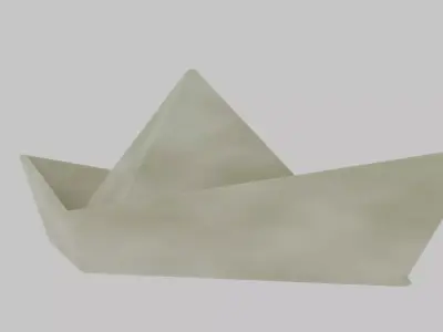 Paper boat Free 3D model