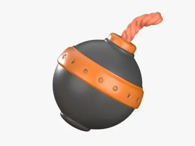 Bomb 3D Illustration 3D model purchase
