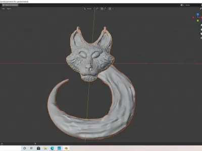 fox pendant 3D model