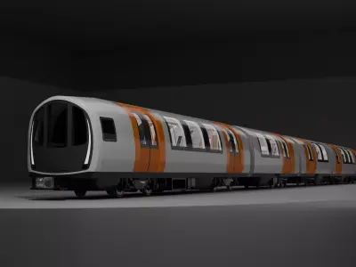 Glasgow subway third generation rolling stock 3D model