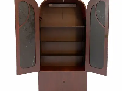 Bookcase cabinet  Low-poly 3D model