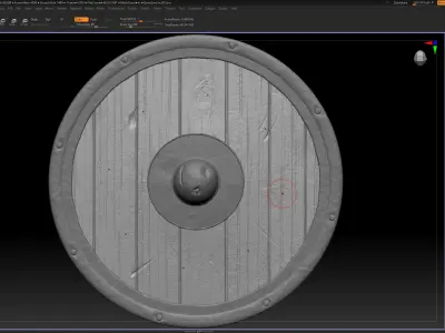 Viking Shield Low-poly 3D model 41