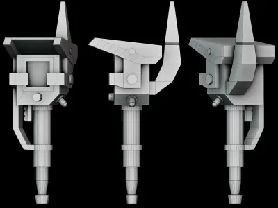 Lowpoly Sci-Fi Scanning Device Gameready  Low-poly 3D model