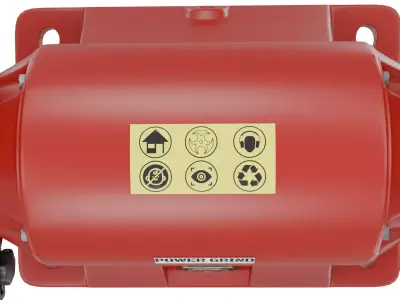 Double Bench Grinder POWERGRIND Realistic 3D Model 3D model