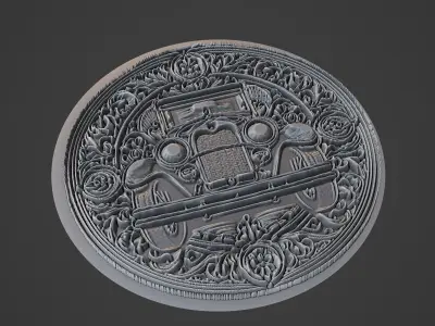 Car Pendant Medallion 3D print model