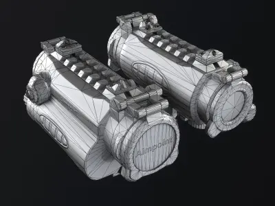 PBR Aimpoint CS Sight Low-poly 3D model