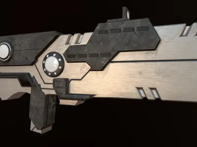 Sci Fi Gun Low-poly 3D model purchase