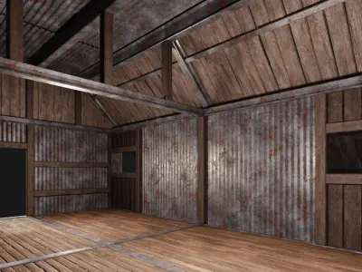 Medieval Houses 57- 4K Textures Game Ready Low-poly 3D model