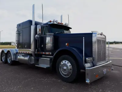 Peterbilt Semi Truck Classic 379 3D model