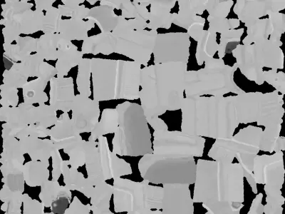 Brown Pistol 3D model