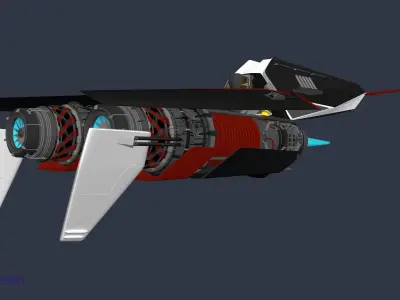 SCI FI  land speeder Free 3D model