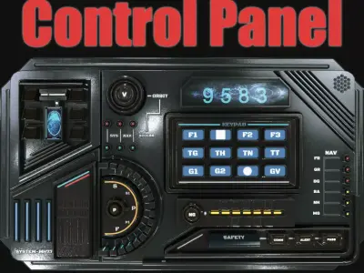 control panel 3D model 2