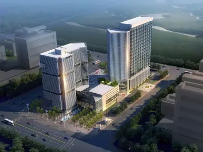 SU model of Huayuan headquarters office building 3D model