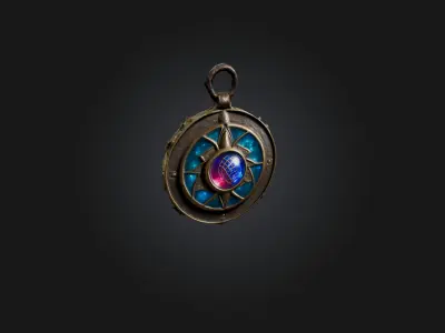 Magic Amulet Low-poly 3D model