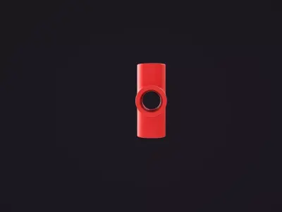 Cross Pipe Connector 3D model